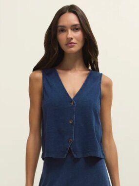 NWT Z Supply Noelle Jersey Denim Tank Size Small